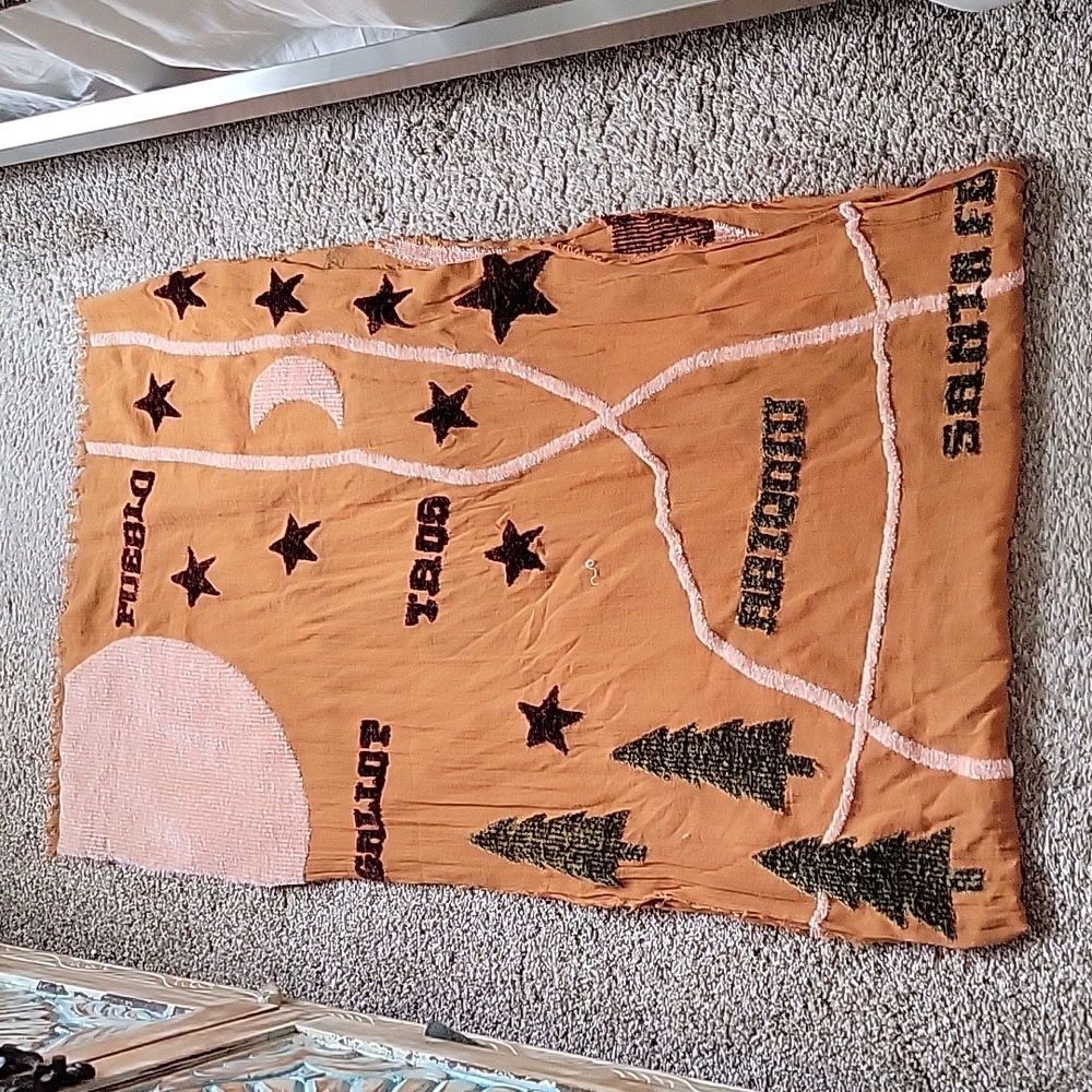 Madewell Orange Graphic Scarf - Picture 4 of 9